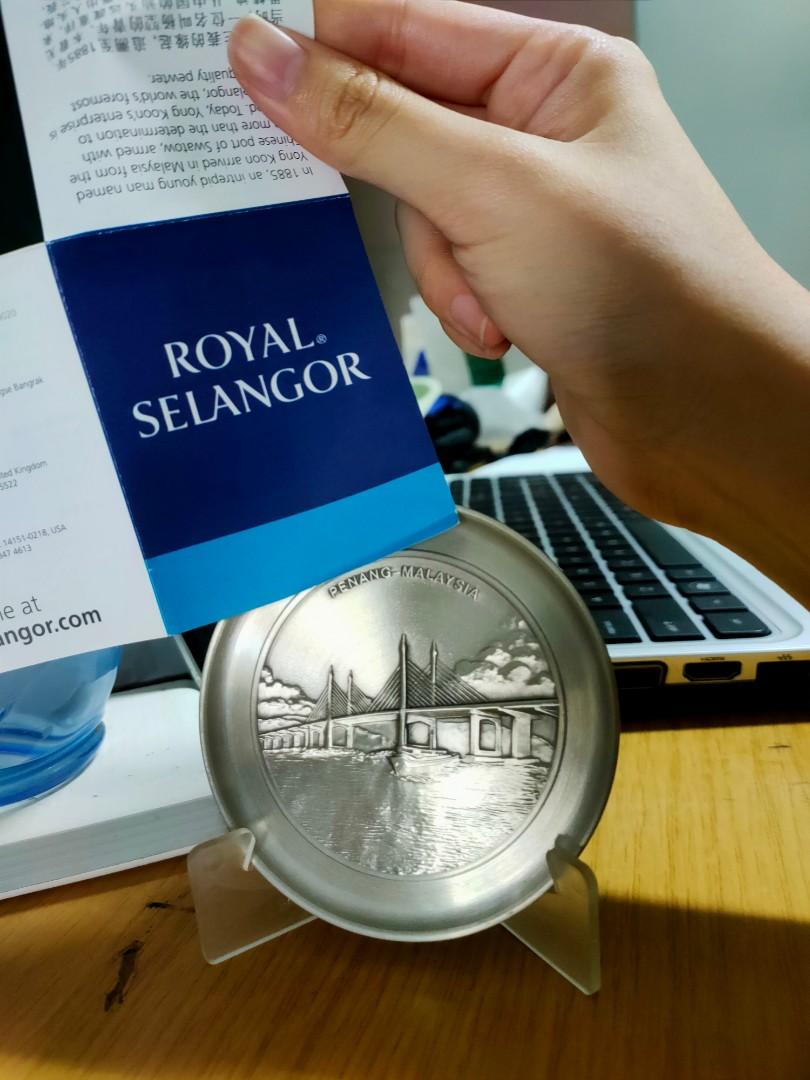ROYAL SELANGOR (PENANG BRIDGE) PEWTER COASTER KemasRaya, Furniture