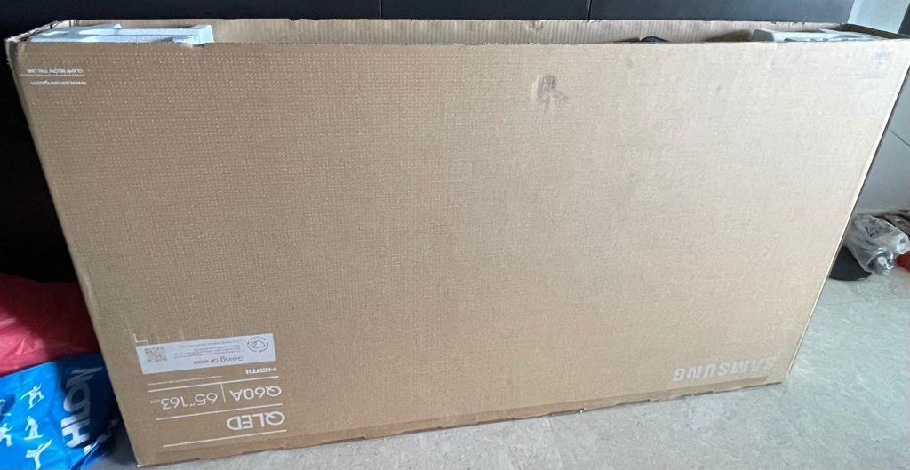 Samsung 65 inch TV packaging cardboard box, TV & Home Appliances, TV & Entertainment, TV Parts