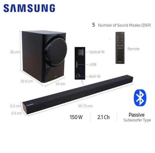 Samsung 2.1 ch soundbar k350 black 2025