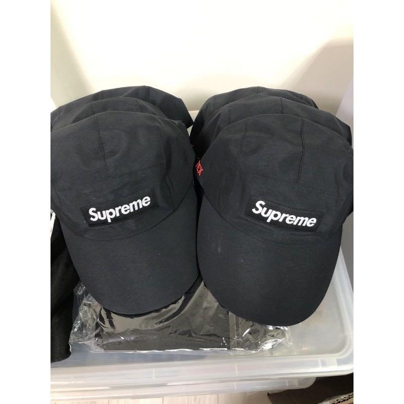 現貨］Supreme Gore-Tex Camp Cap 黑色S/M M/L, 男裝, 手錶及配件