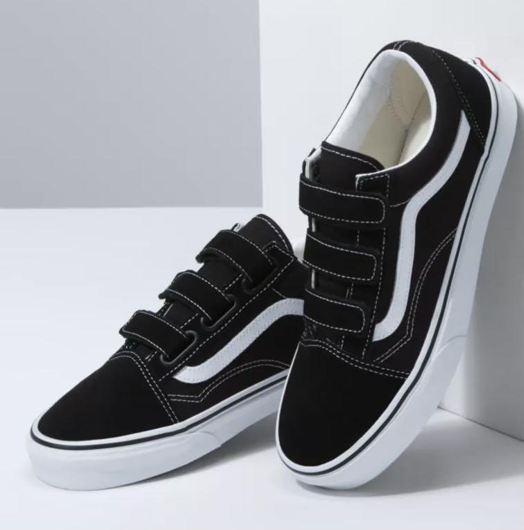 Vans Old Skool Velcro, Women's Fashion, Footwear, Sneakers on Carousell