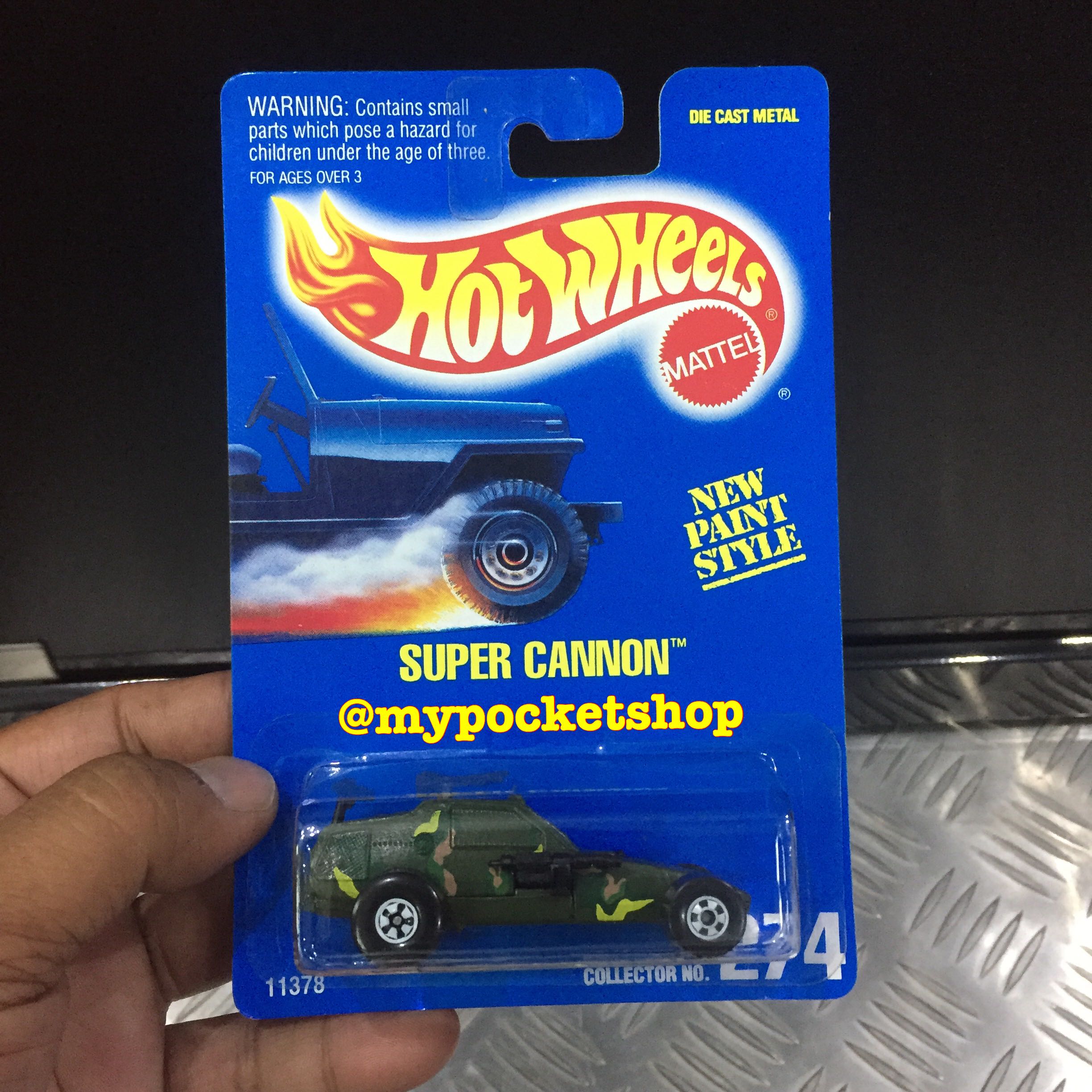 Reserved Vintage Hot Wheels Super Cannon Camo W White Bw Wheels 1995 Hotwheels Collector 1908
