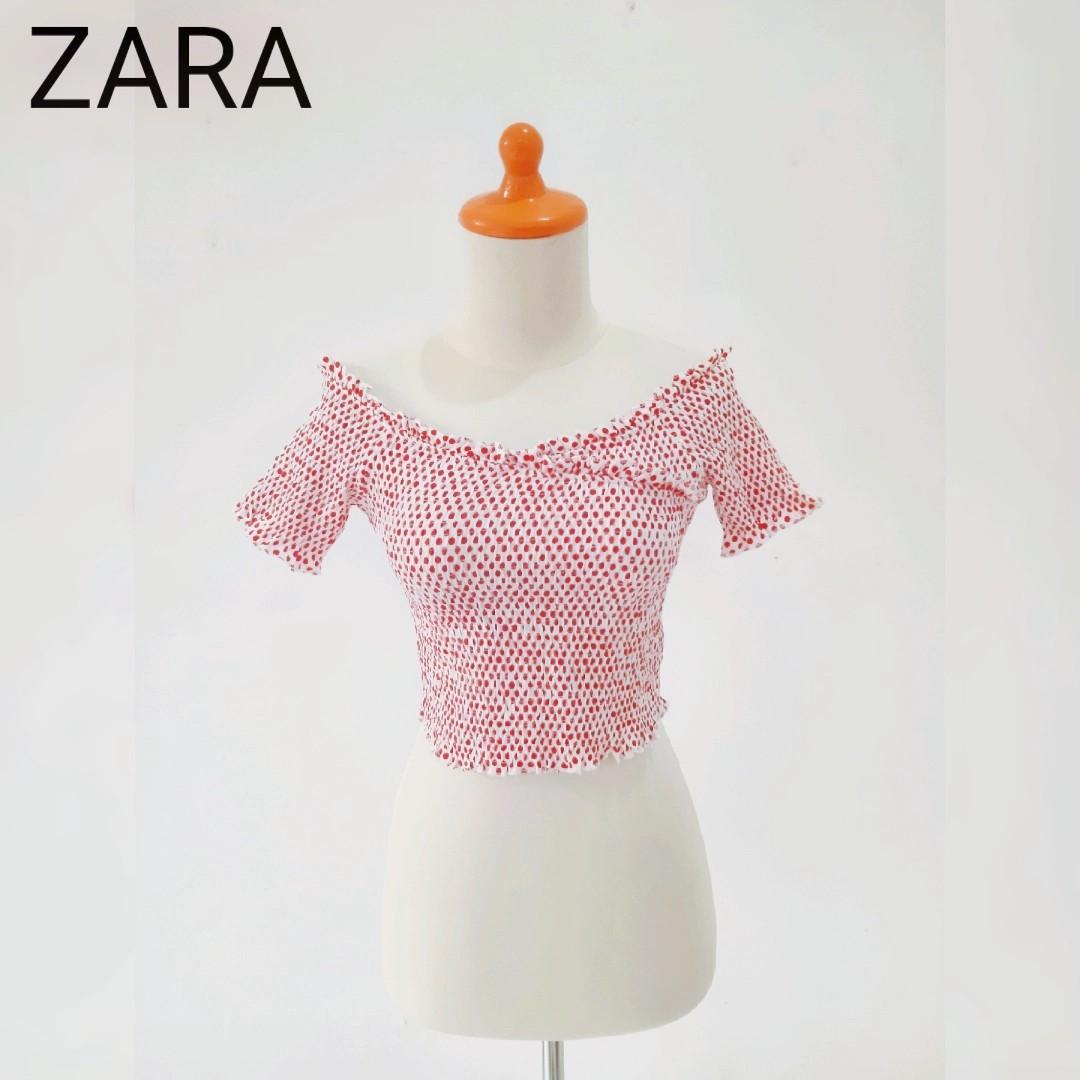 Zara polkadot Sabrina Top