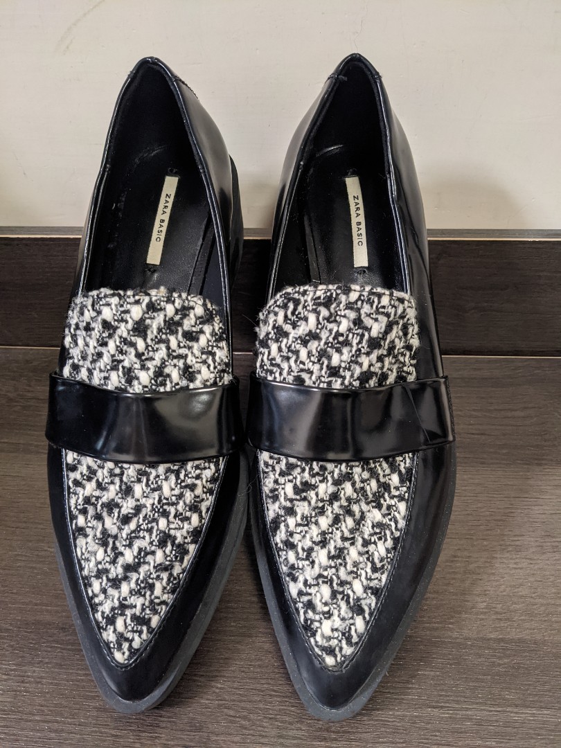 zara basic loafers