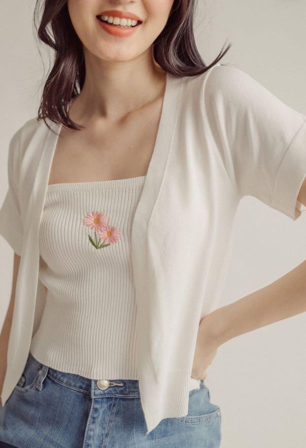 Two in one cheap cardigan tops
