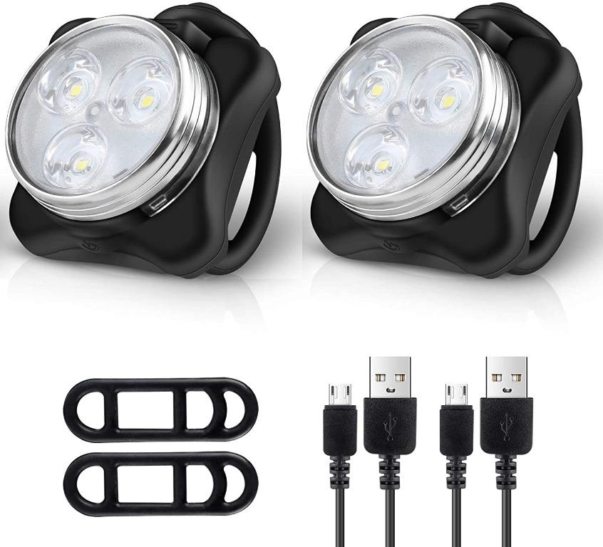 Ascher usb rechargeable new arrivals bike light set