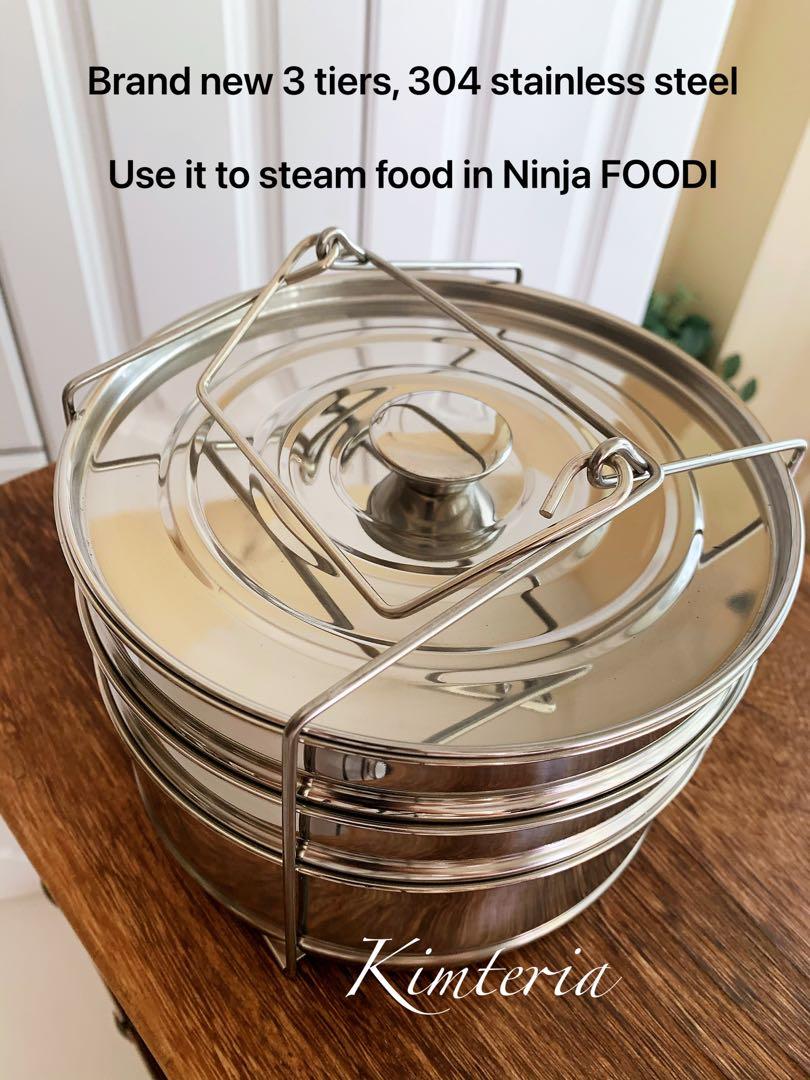 Brand new 3 tiers Tingkat stainless steel Suits Ninja Foodi Furniture Home Living Kitchenware Tableware Cookware Accessories on Carousell
