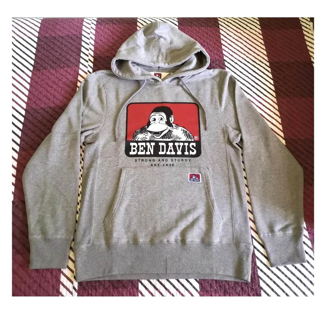 Authentic Ben Davis Japan Grey Hoodie Pullover Sweatshirt Classic USA SellFast