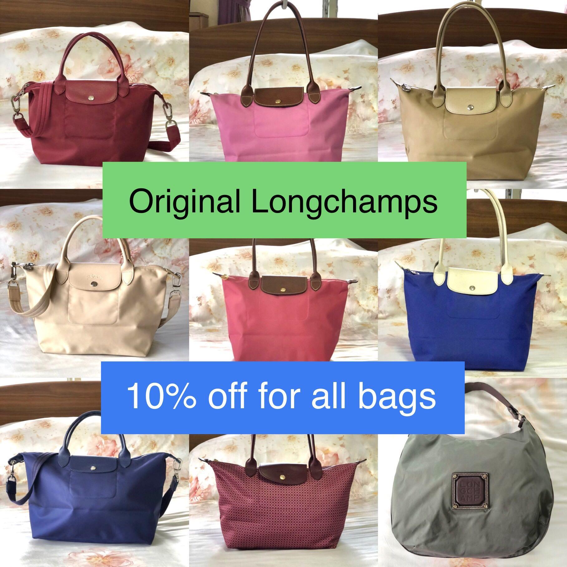 Authentic online longchamp price