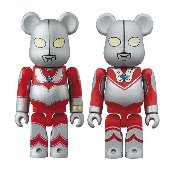 Rare Bearbrick 100% Ultraman Jack & Sophie (pack of 2), Toys 