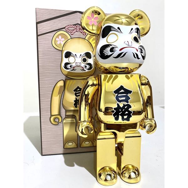 BEARBRICK 達磨合格金メッキ電鍍金達摩400％, 興趣及遊戲, 玩具& 遊戲