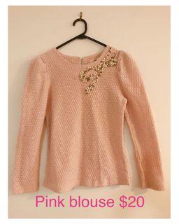 Beautiful and luxury pink blouse