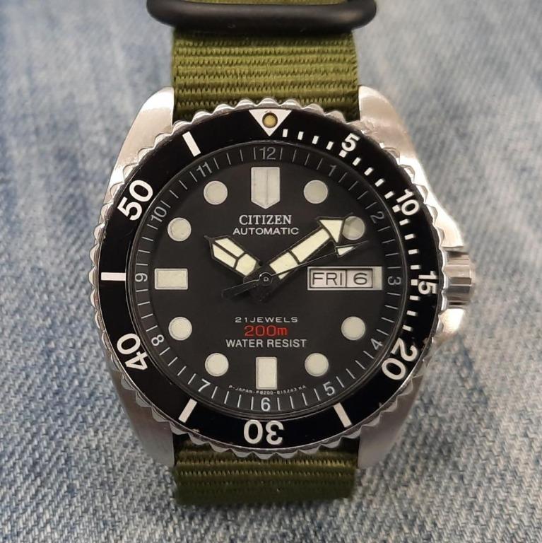Citizen automatic 21 sales jewels 200m water resist