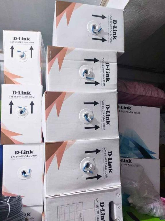 D-LINK UTP Cat5e / Cat6 / Cat6A Pure Copper Cable 305m (Category: Cables & Adaptors) located in Pasig City. Submitted by fjEgangan (Listing ID 1113348231, Image 1). Description: D-Link UTP Pure copper Cable CAT5e | CAT6 | CAT6A D-LINK UTP Cat5e Pure Copper 305M-Blue - 4,100.00 D-LINK UTP Cat6 Pure Copper 305M-Blue - 5,200.00 D-LINK UTP Cat6A Pure Copper 305M-Gray - 6,200.00 ✅ Brand new and Original ✅ Pure Copper ✅ On-hand MORE DISCOUNT FOR BULK O