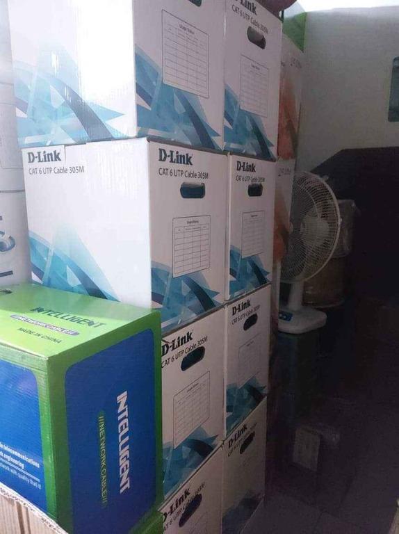 D-LINK UTP Cat5e / Cat6 / Cat6A Pure Copper Cable 305m (Category: Cables & Adaptors) located in Pasig City. Submitted by fjEgangan (Listing ID 1113348231, Image 2). Description: D-Link UTP Pure copper Cable CAT5e | CAT6 | CAT6A D-LINK UTP Cat5e Pure Copper 305M-Blue - 4,100.00 D-LINK UTP Cat6 Pure Copper 305M-Blue - 5,200.00 D-LINK UTP Cat6A Pure Copper 305M-Gray - 6,200.00 ✅ Brand new and Original ✅ Pure Copper ✅ On-hand MORE DISCOUNT FOR BULK O
