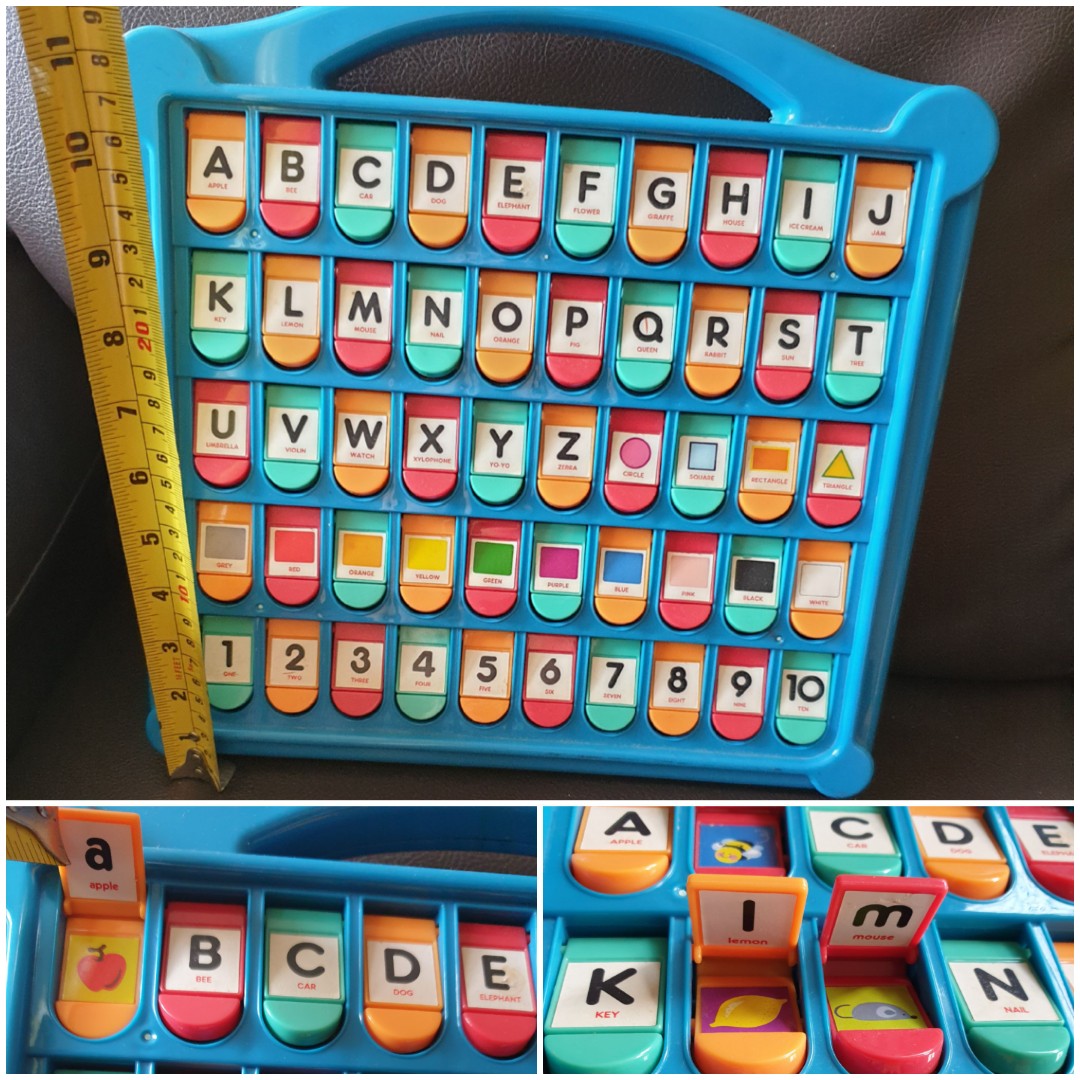 Flip flap and learn capital and small alphabet, numbers , shape and