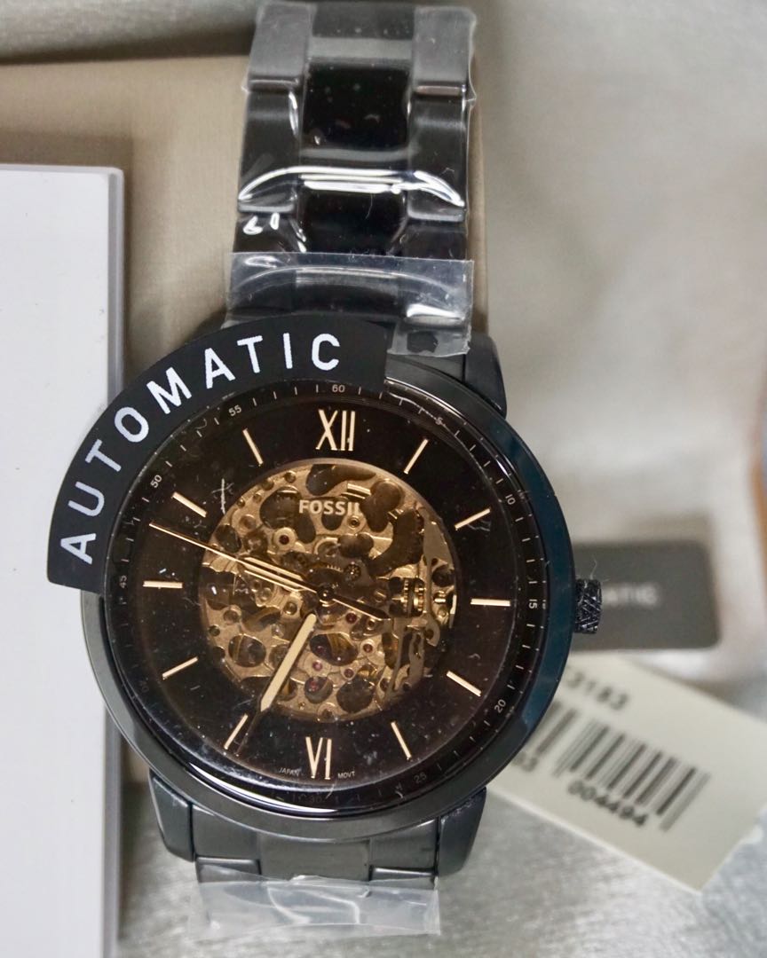 Fossil automatic black watch shop
