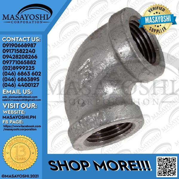 GI Elbow Pipe Fitting Reducing Elbow GI Fittings Galvanized