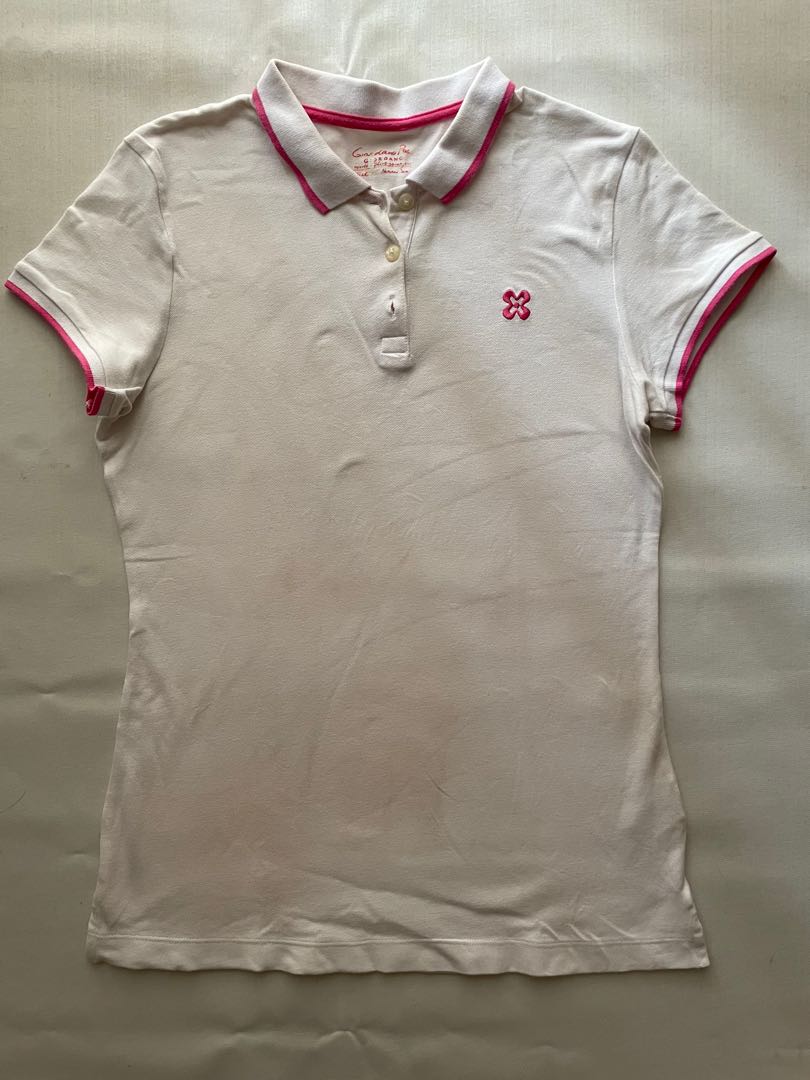 Giordano White Polo Shirt, Fesyen 