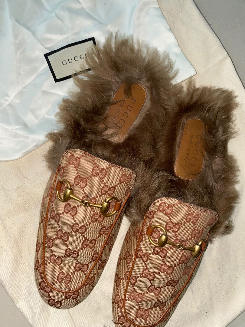 Gucci Princetown GG canvas slipper