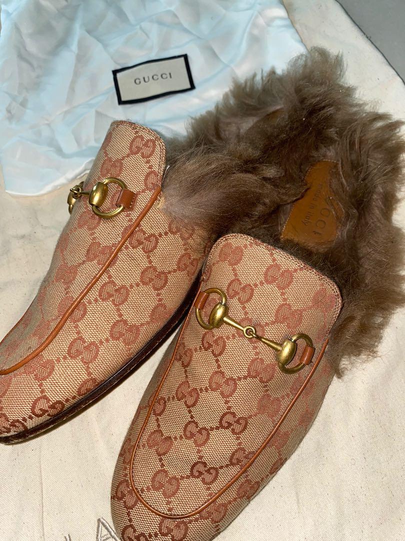 Gucci princetown best sale gg