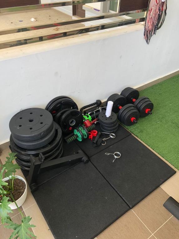 Gym Equipment complete set, Sports Equipment, Exercise & Fitness