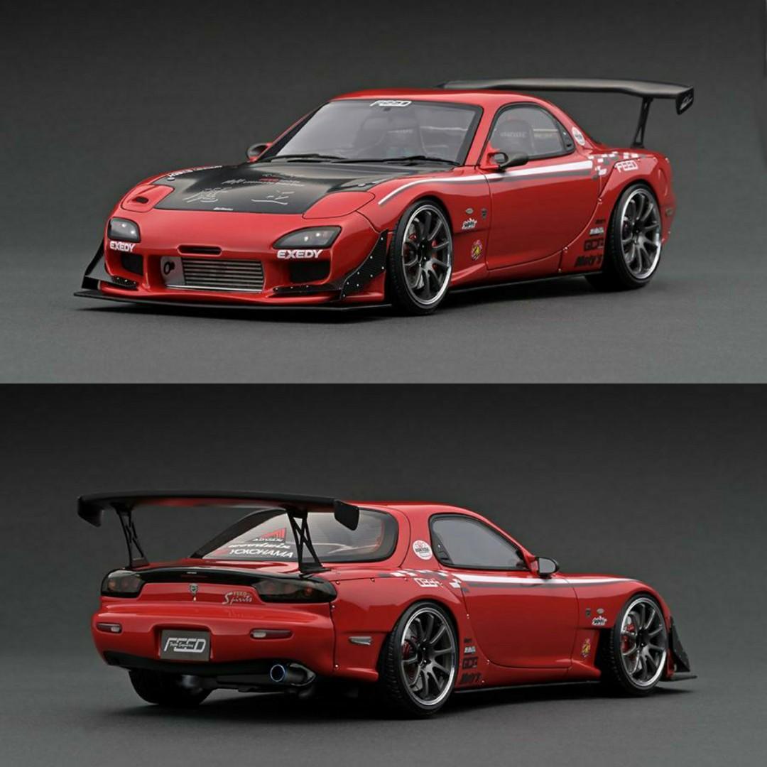 Ignition Model 1/18 FEED RX7 Red, Hobbies & Toys, Toys & Games on Carousell