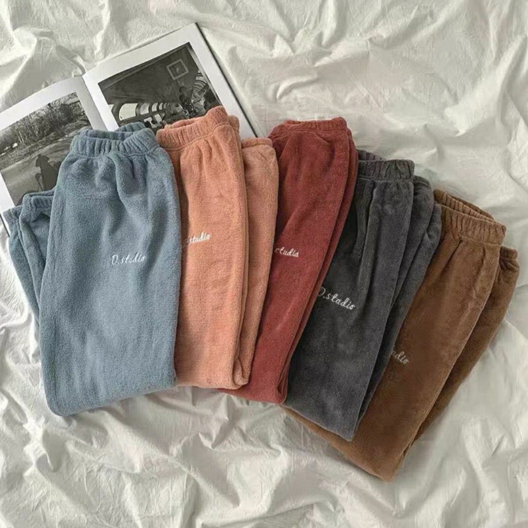 instock grey fuzzy sweatpants and 