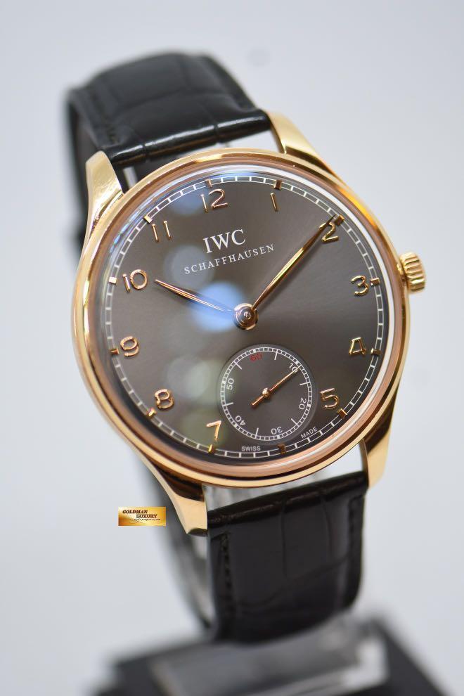 IWC PORTUGUESE 44mm ROSE GOLD HAND WOUND IW5454 06 MINT Luxury