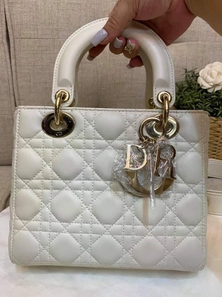 Lady Dior Small White ABC Dior Strap GHW (Category: Luxury Bags & Wallets) located in Manila. Submitted by bagislifeshop (Listing ID 1113483149, Image 3). Description: I am sooooo In Love 🤍🤍🤍🤍 On Hand in PH🇵🇭 100% Authentic Lady Dior Small White ABC Dior Strap GHW Condition: 9/10 Comes with Dustbag.