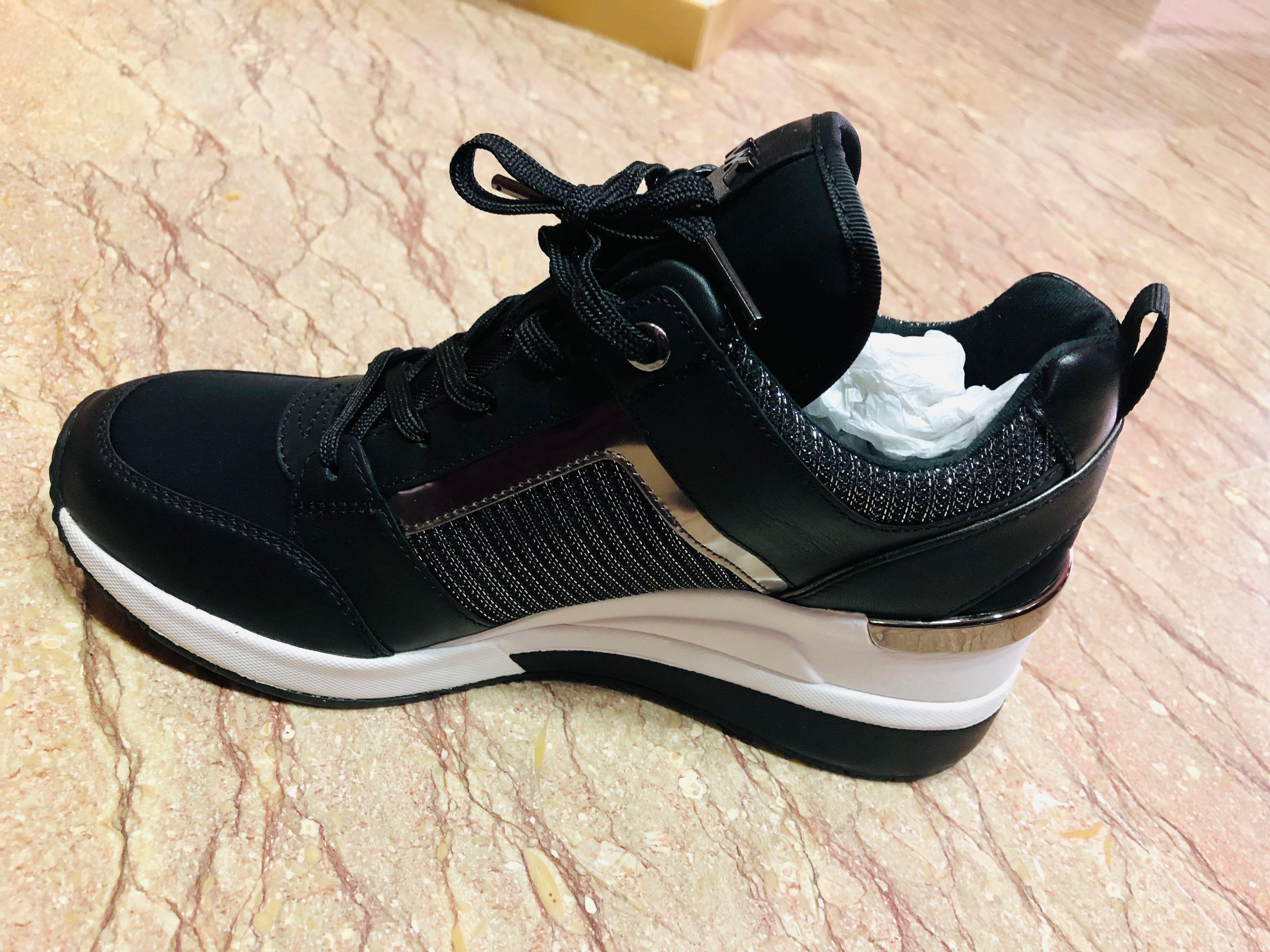 Georgie woven leather trainer shop michael kors