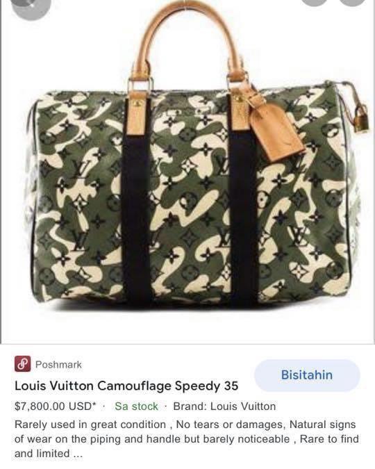 Lv Camouflage 35cm, Luxury, Bags & Wallets on Carousell