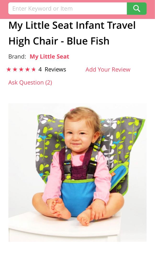 My little seat infant travel high chair outlet