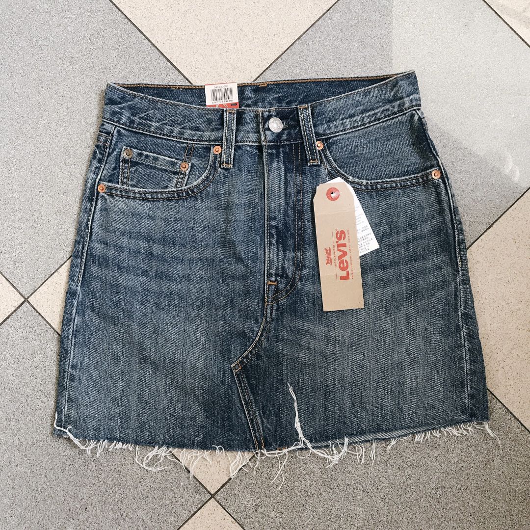 levis denim long skirt
