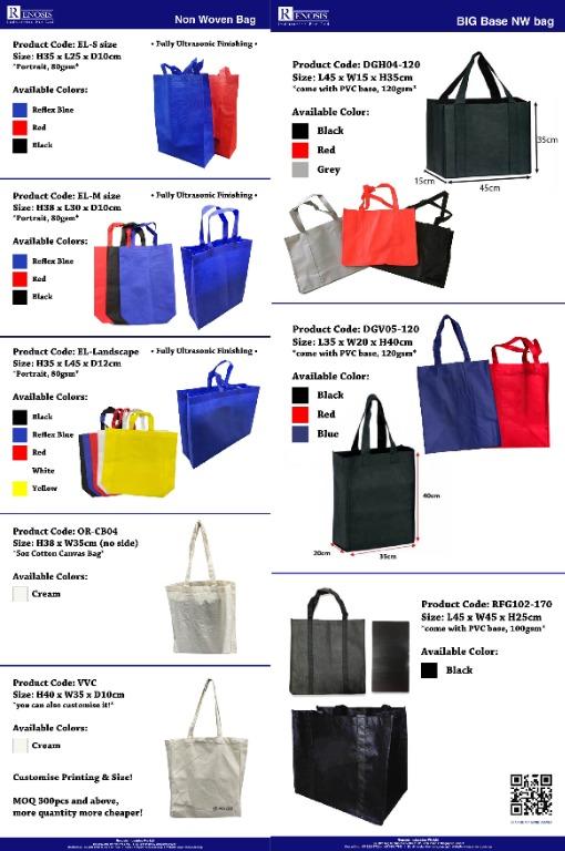 Non woven tote bags drawstring jute cotton canvas all ready size bags
