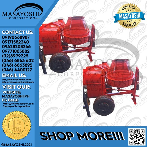 One Bagger Cement Mixer A Frame with Kohler 7hp Gasoline Engine