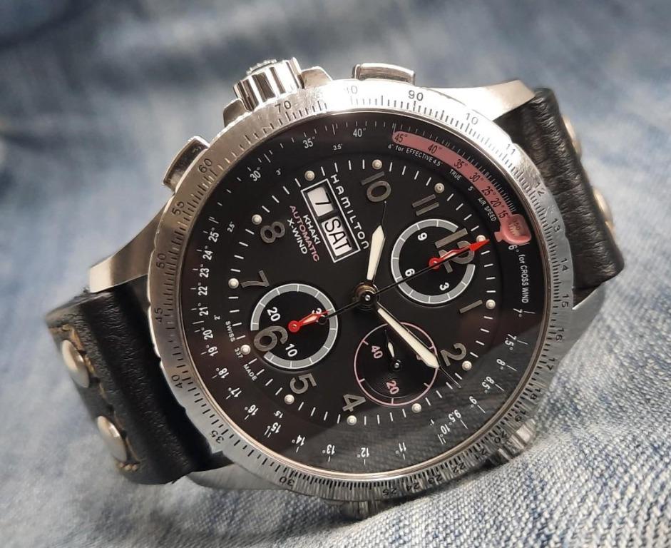 Rare Hamilton H776460 Khaki X Wind Chronograph Swiss Made Automatic Watch