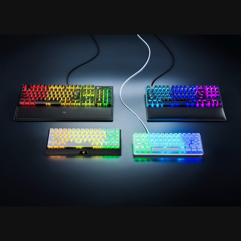 Razer Phantom Keycap Upgrade Set Unique Stealth Translucent sides Black ...