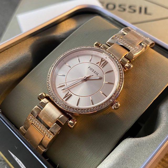 Readystock Fossil Carlie Three Hand Ladies Watch ES4301