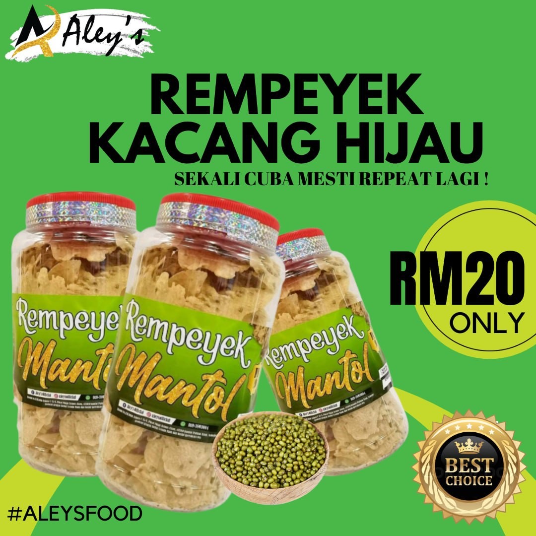 Rempeyek Kacang Hijau Food Drinks Packaged Snacks On Carousell