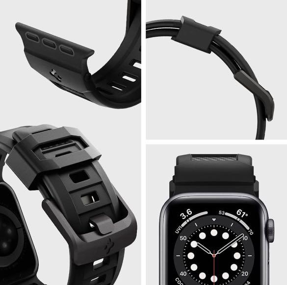 Spigen Apple Watch Series Strap Rugged Band Matte Black. 40mm