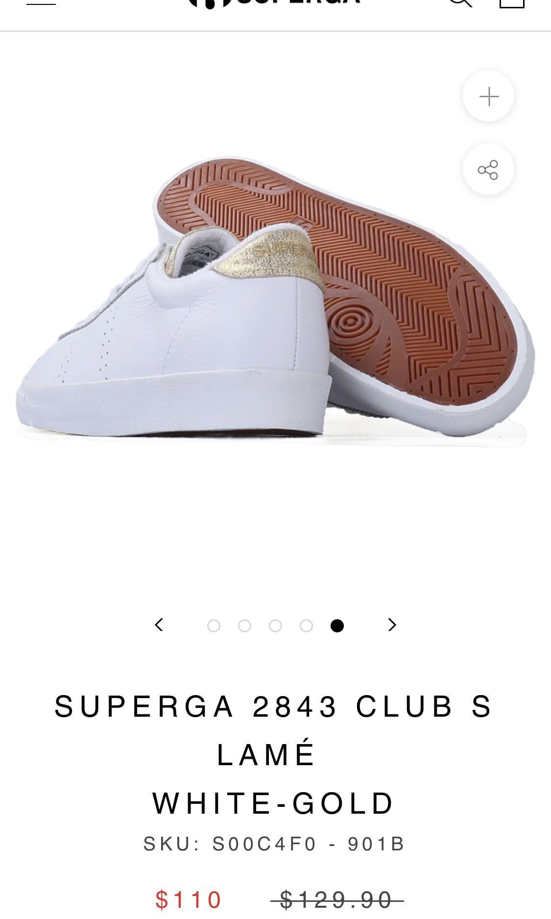 Superga 2843 Club S Lamé White Gold, Women's Fashion, Footwear, Sneakers on  Carousell