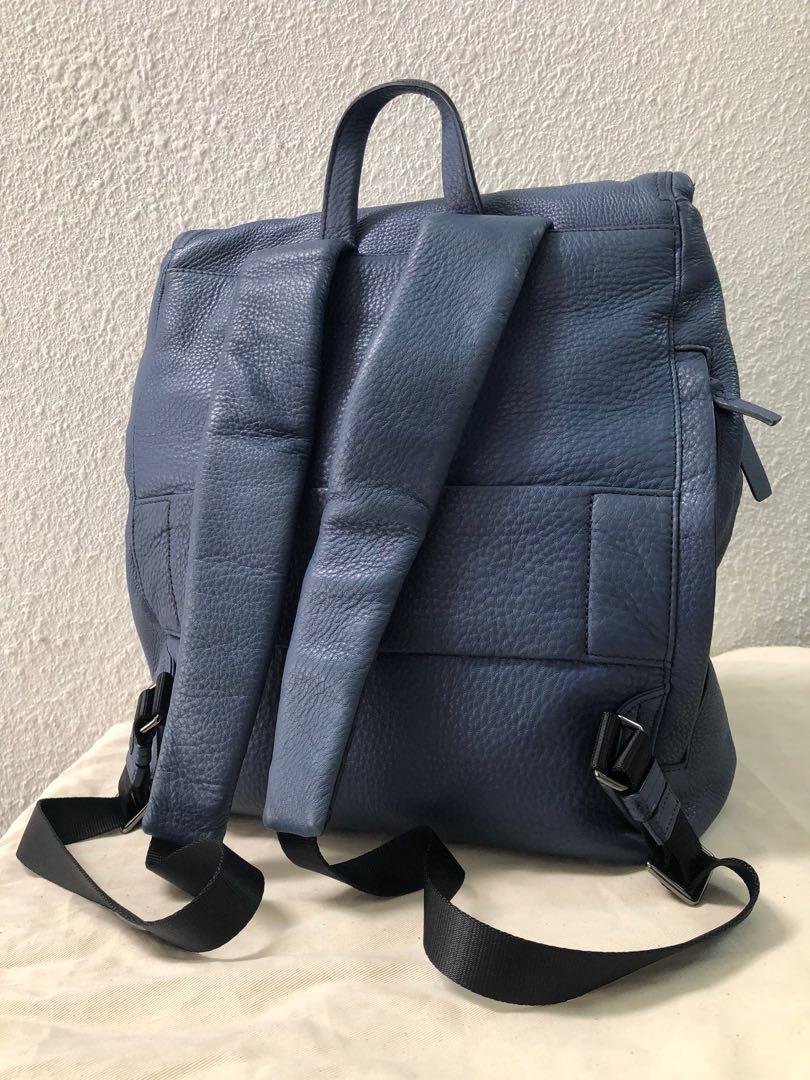 Tumi blue leather clearance backpack