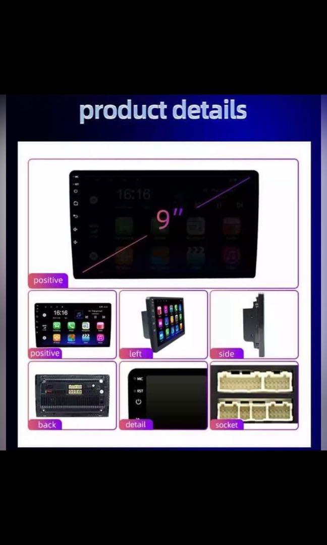 Universal car head unit android 9.1 system, Car Accessories