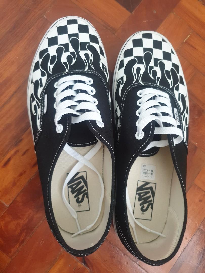 Vans Authentic Checker Flame Men s Fashion Footwear Sneakers