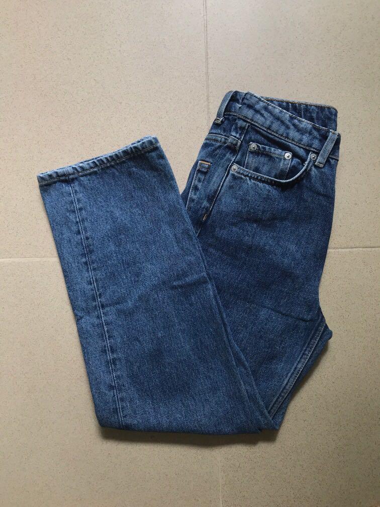 Weekday Voyage Blue Straight Leg Jeans 