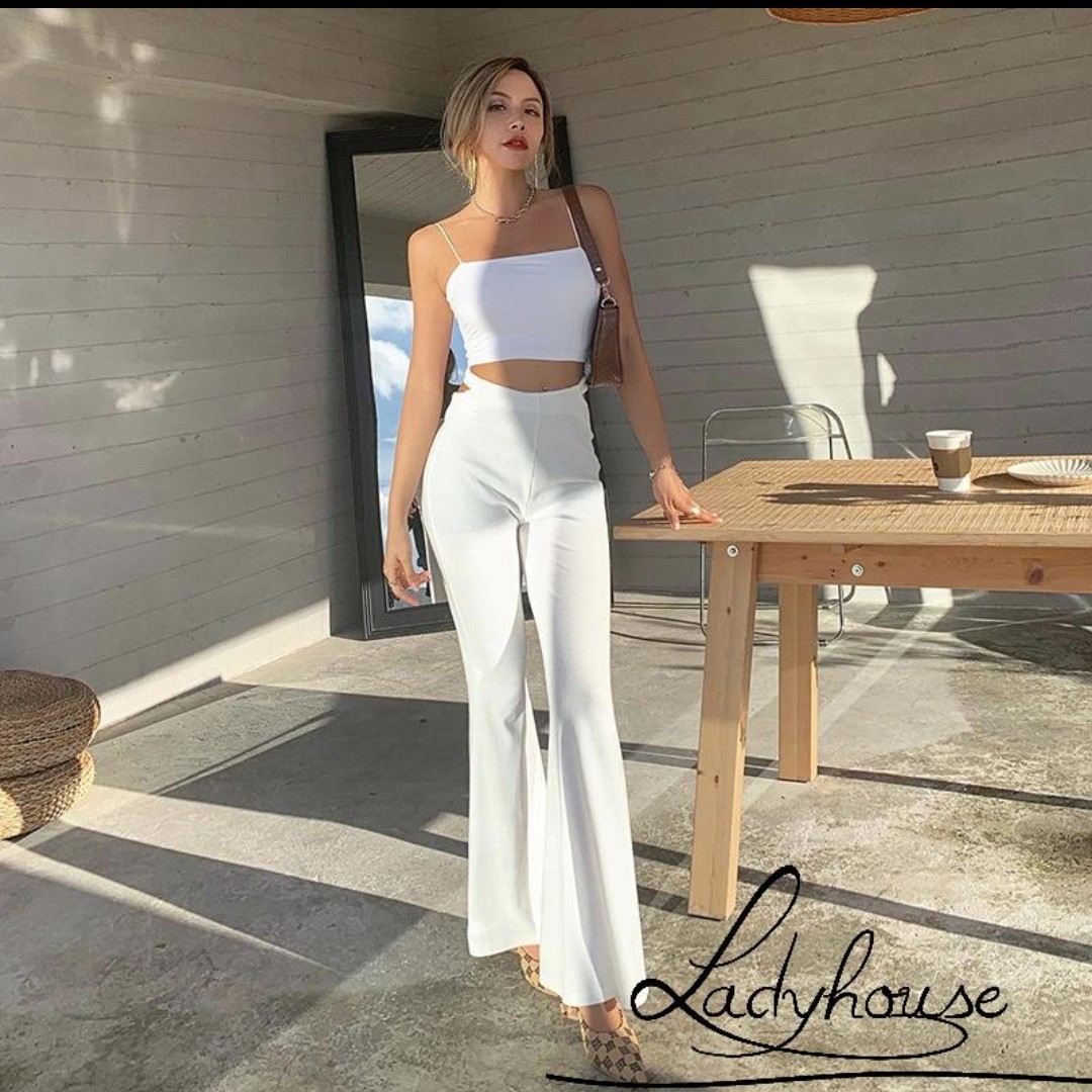 Wide Leg Leggings, Women's Fashion 