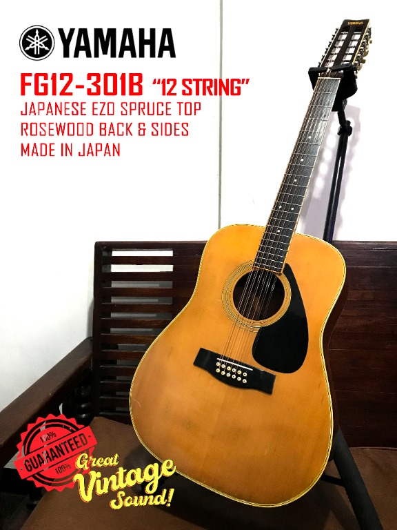 Yamaha FG12 301B 12 String Guitar Hobbies Toys Music Media