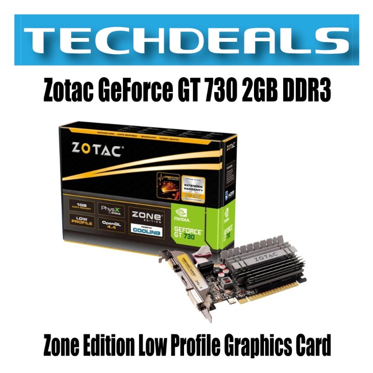 Zotac GeForce GT 730 2GB DDR3 Zone Edition Low Profile Graphics