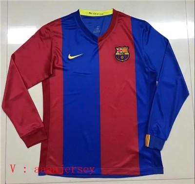 2006-2007 Season Barcelona Home Red-Blue Color Long Sleeve, Men's